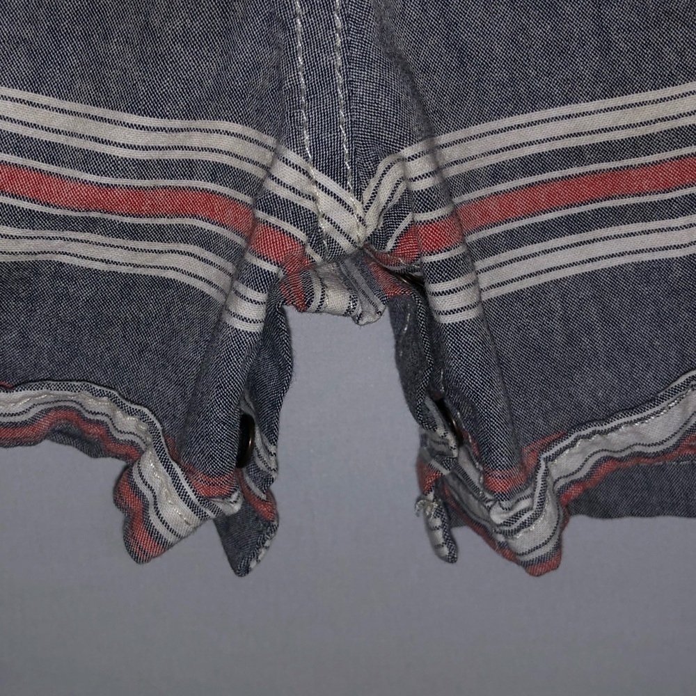 Oshkosh B'Gosh Red Grey & Cream Striped Overalls - Picture 9 of 10